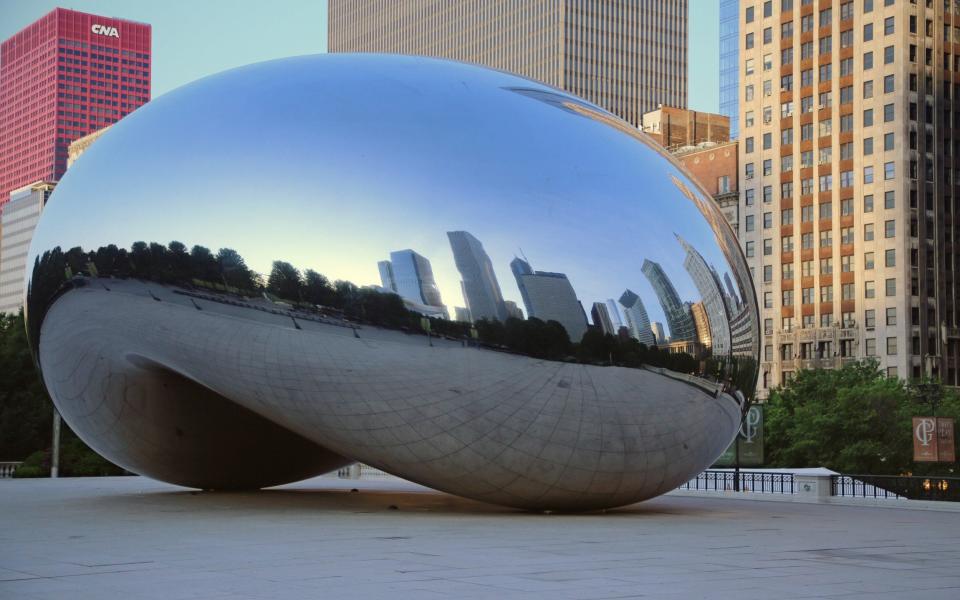 The Cloud Gate (2004), a public sculpture by Kapoor in Chicago - Getty