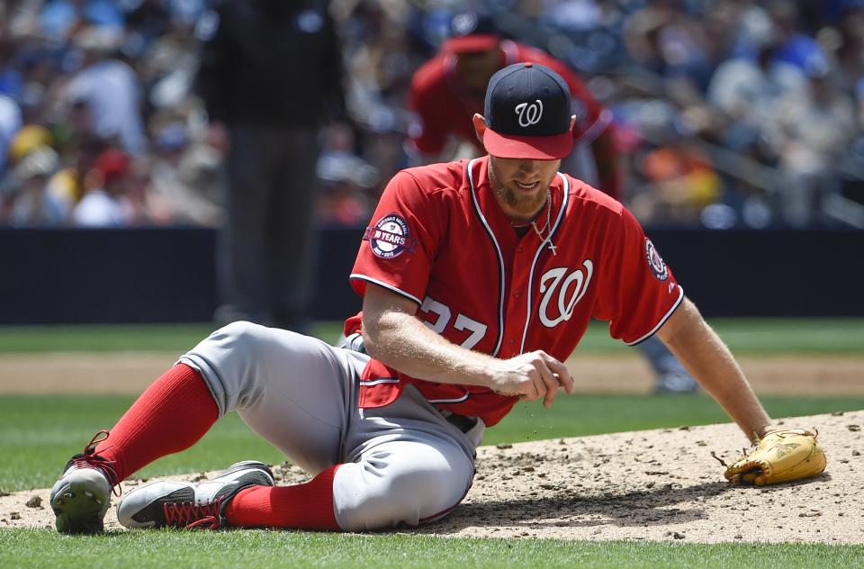 Strasburg's fantasy stock has fallen a long ways since March. (Getty)