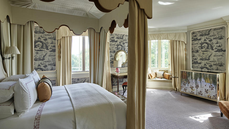 A bedroom of a suite at The Dorchester