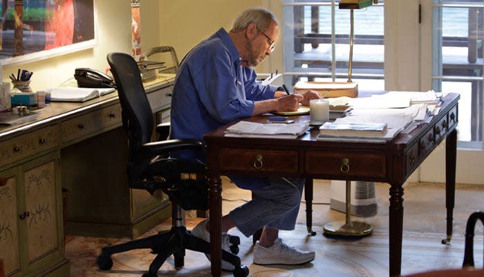 Elmore Leonard in the documentary "Elmore Leonard: But Don't Try to Write, about the prolific author's career.