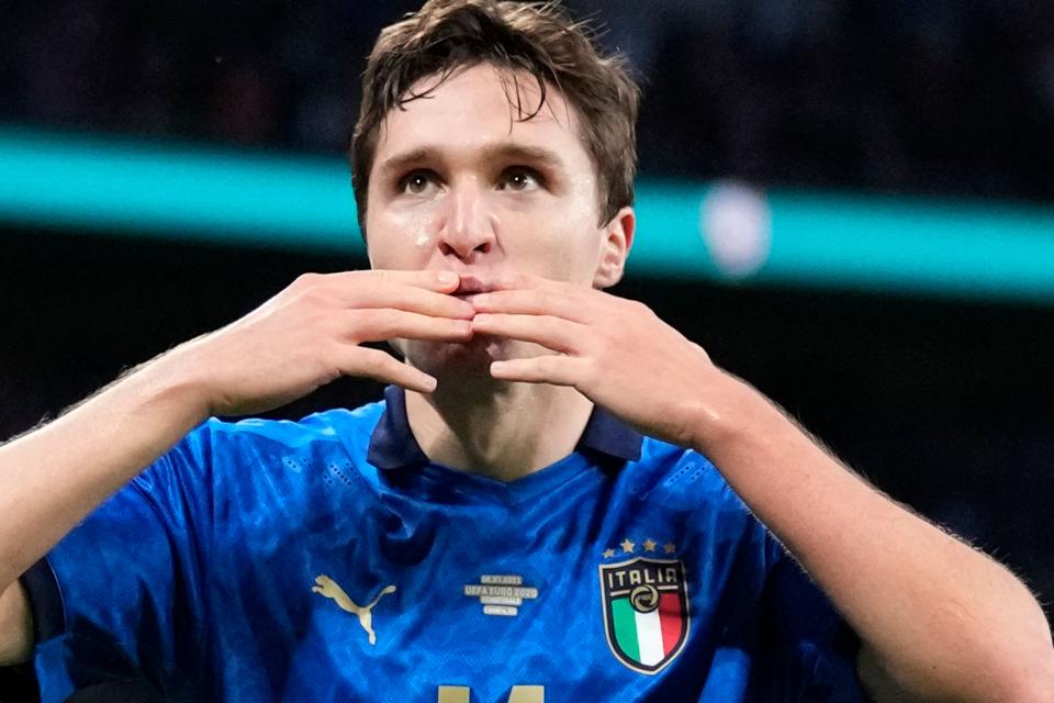 Federico Chiesa netted a superb goal for Italy against Spain in Tuesday’s Euro 2020 semi-final (POOL/AFP via Getty Images)