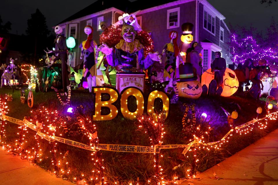 Halloween decorations are shown near the intersection of  Main St. and Grand Ave. in Ridgefield Park. Sunday, October 24, 2021