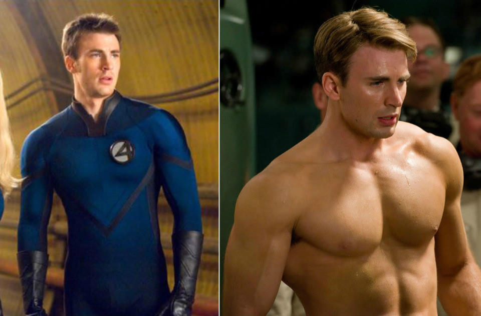 Aunque Chris Evans reconoció que estaba en forma cuando le ofrecieron meterse en la piel del Capitán América (no olvidemos que fue uno de Los 4 Fantásticos), tuvo que machacarse en el gimnasio y subir de peso para ganar más masa muscular: “La peor parte fue comer. Estar constantemente ingiriendo comida y proteínas fue horrible”, explicó.