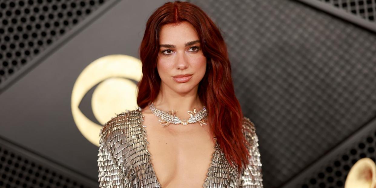 los angeles, california february 04 dua lipa attends the 66th grammy awards at cryptocom arena on february 04, 2024 in los angeles, california photo by matt winkelmeyergetty images for the recording academy