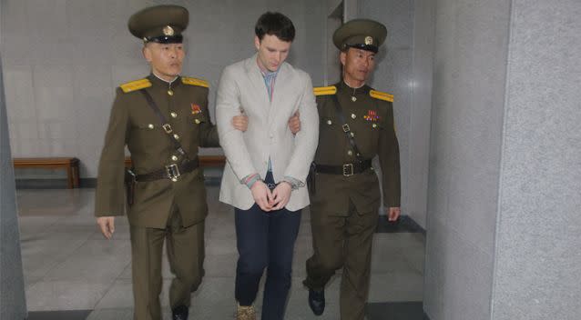 Otto Warmbier was sentenced to 15 years in prison in 2016. Photo: Getty