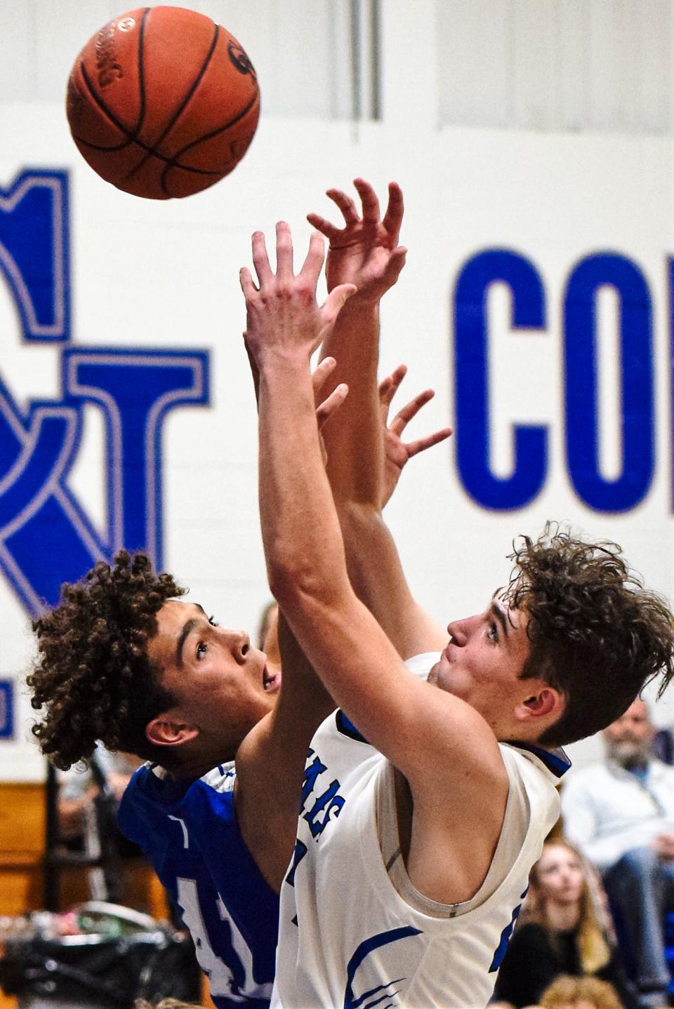 Lucas Frohwein had 21 points and eight rebounds for the Colo-NESCO boys basketball team in a 48-41 loss to Don Bosco Jan. 3 in Colo.