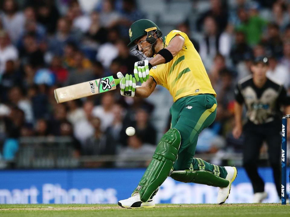Faf du Plessis in action for South Africa (Getty)