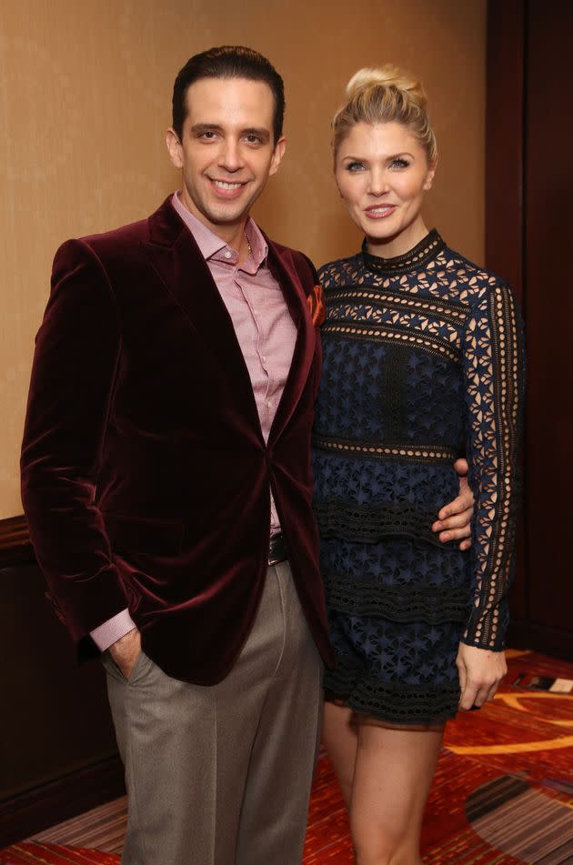 Nick Cordero and Amanda Kloots at the Broadway opening night after-party for 