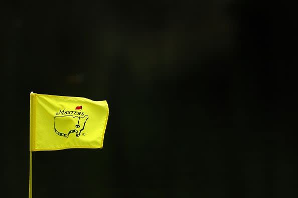 AUGUSTA, GEORGIA - APRIL 10: General view of the ninth green flag during the Par Three Contest prior to the 2024 Masters Tournament at Augusta National Golf Club on April 10, 2024 in Augusta, Georgia. (Photo by Maddie Meyer/Getty Images)