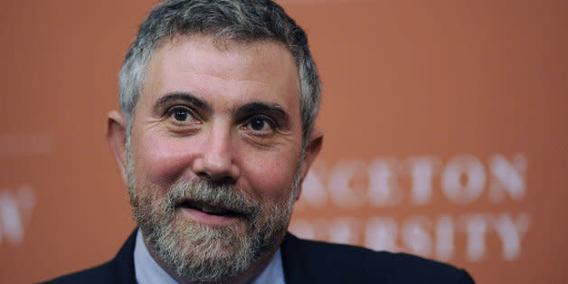 PRINCETON, NJ - OCTOBER 13:  Princeton Professor and New York Times columnist Paul Krugman smiles during a press conference to announce his winning the Nobel Prize October 13, 2008  in Princeton, New Jersey.  Krugman was given the prestigious award, which includes a prize of $1.4 million for his work on economic trade theory.  (Photo by Jeff Zelevansky/Getty Images) (Photo: )