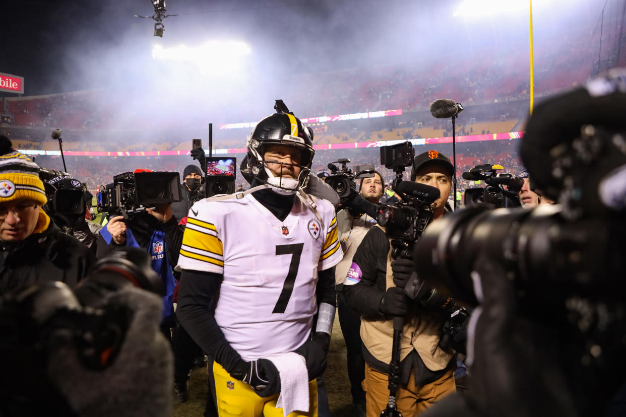 Ben Roethlisberger likely played his last NFL game on Sunday night. (Dilip Vishwanat/Getty Images)