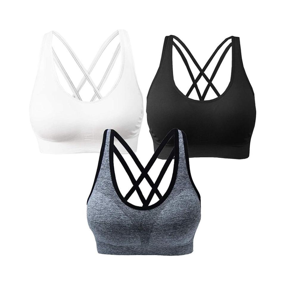 5) Medium Support Cross Back Sport Bras