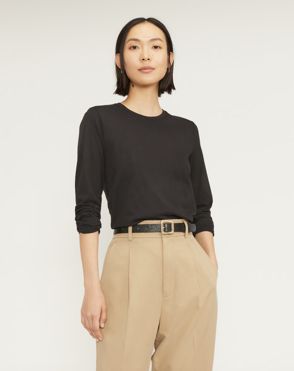 <p><a href="https://go.redirectingat.com?id=74968X1596630&url=https%3A%2F%2Fwww.everlane.com%2Fproducts%2Fwomens-organic-cotton-slim-ls-crew-black&sref=https%3A%2F%2Fwww.womansday.com%2Frelationships%2Ffamily-friends%2Fg45673138%2Fbest-gifts-for-moms%2F" rel="nofollow noopener" target="_blank" data-ylk="slk:Shop Now;elm:context_link;itc:0;sec:content-canvas" class="link ">Shop Now</a></p><p>The Organic Cotton Long-Sleeve Crew</p><p>Everlane</p><p>$40.00</p><span class="copyright">Everlane</span>