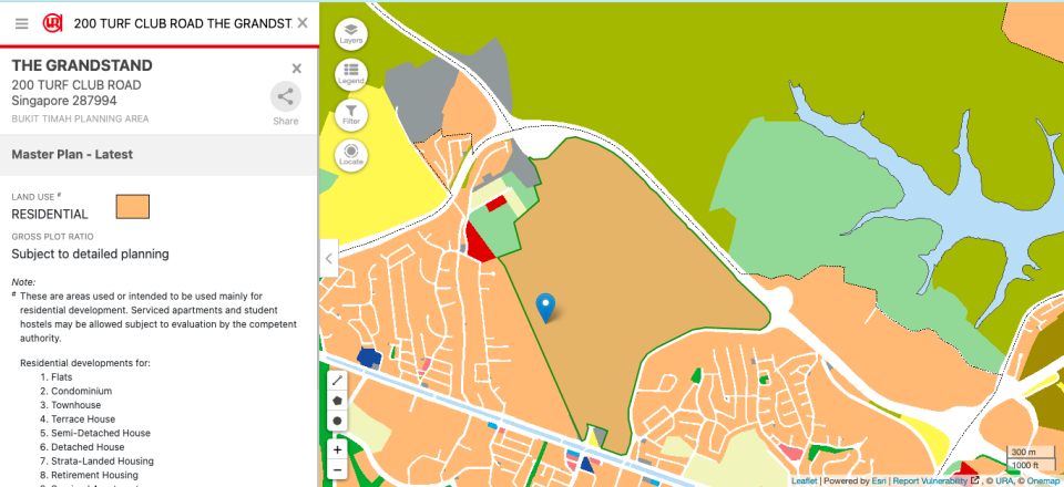 Site of Turf City on the URA master plan