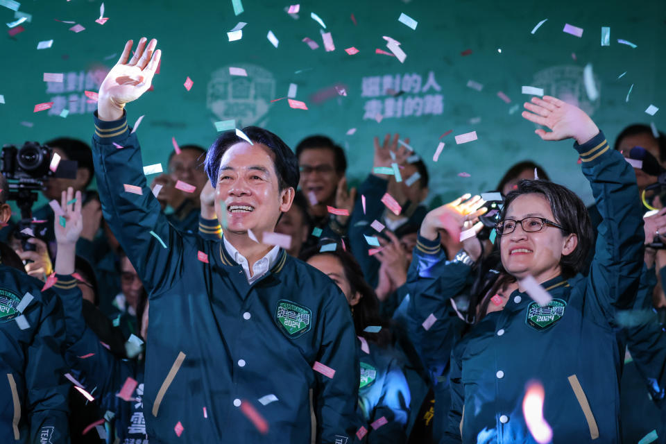 民進黨候選人賴清德勝選總統。圖片來源：Photo by Annabelle Chih/Getty Images