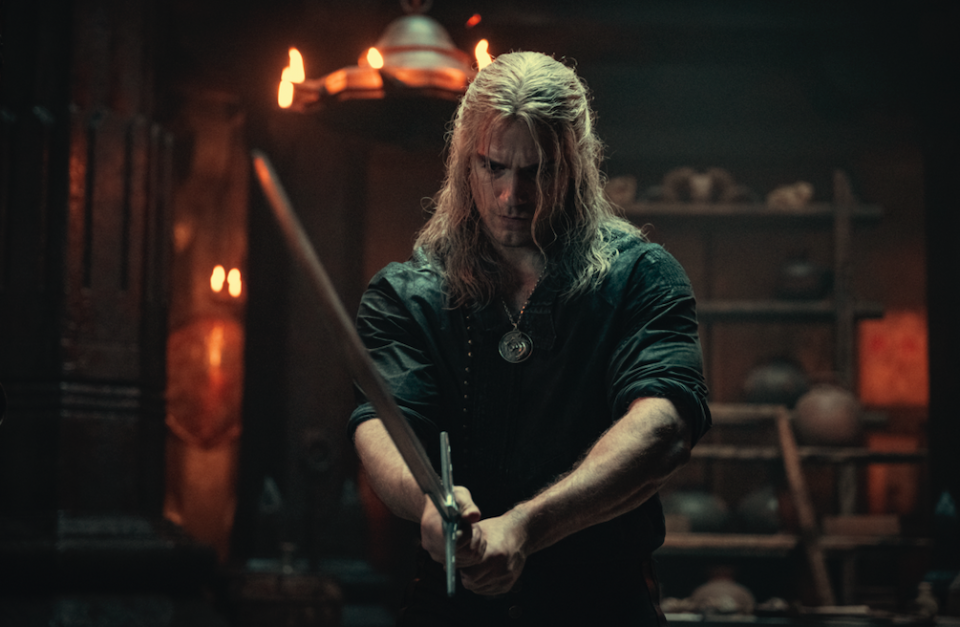 henry cavill as geralt of rivia in the witcher season 2