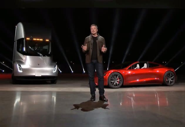 Elon Musk, Semi and Roadster