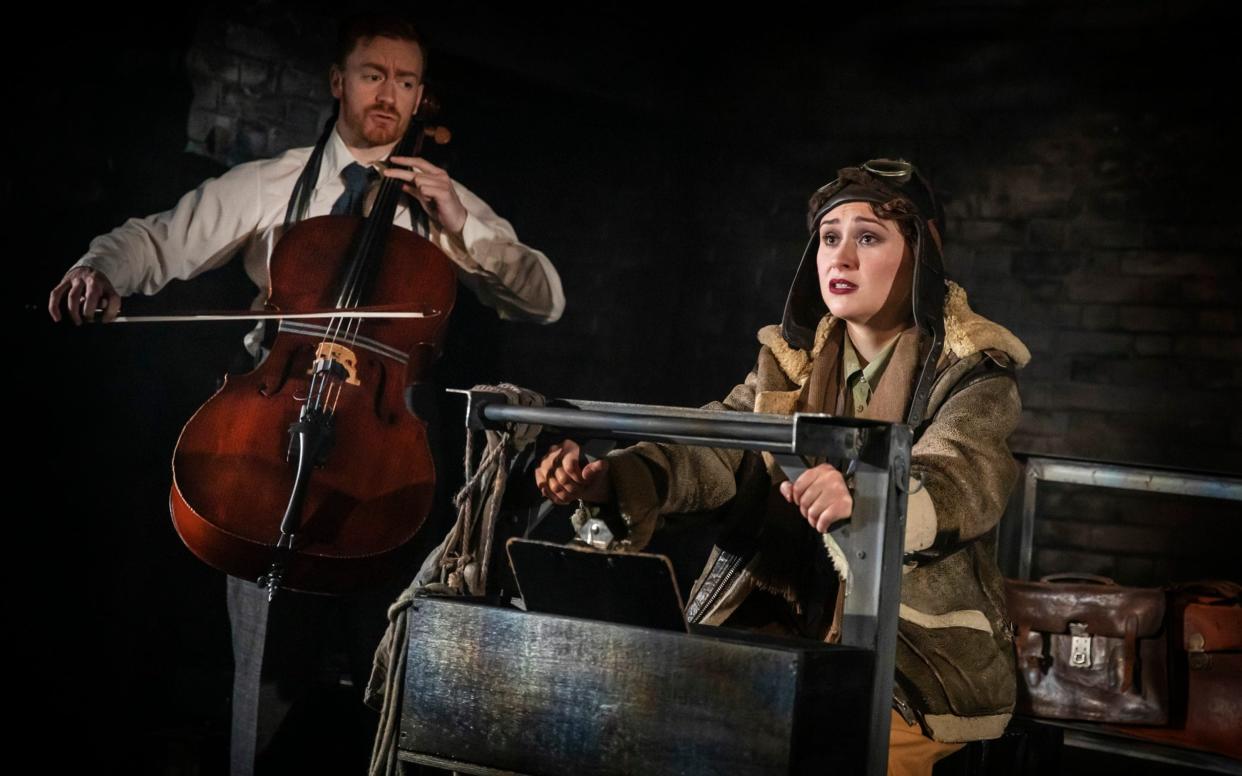 Hannah Edwards and Benedict Salter in Lone Flyer, at the Watermill Theatre -  Pamela Raith