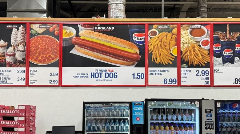 sign at Costco food court