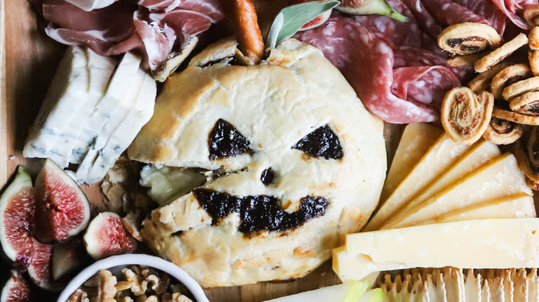 Baked brie close up