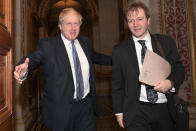 Britain's Foreign Secretary Boris Johnson meets with Richard Ratcliffe, the husband of Nazanin Zaghari Ratcliffe who is detained in Iran, at the Foreign & Commonwealth Office in London, Britain, November 15, 2017. REUTERS/Stefan Rousseau/Pool