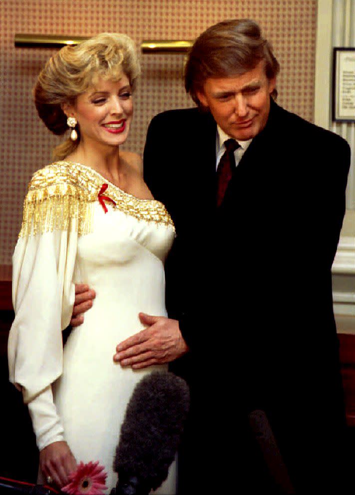 The alleged romp took place in 1993, when Trump was expecting a baby with fiancee Marla. Photo: Getty