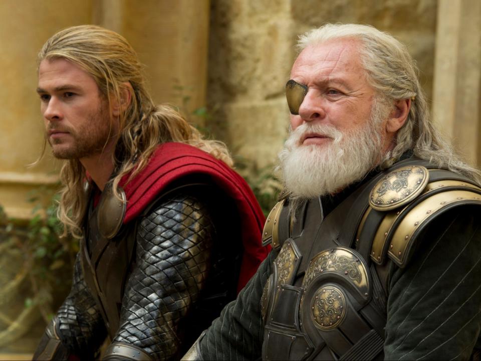 Chris Hemsworth and Anthony Hopkins in ‘Thor: The Dark World' (Marvel Studios)