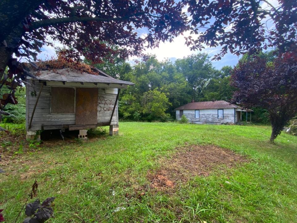 The Triad Cultural Arts Center, which purchased the two shotgun houses pictured from the city of Winston-Salem for $1, plans to transform them into a museum. (Photo courtesy of the Triad Cultural Arts. Credit: Samantha Smith)
