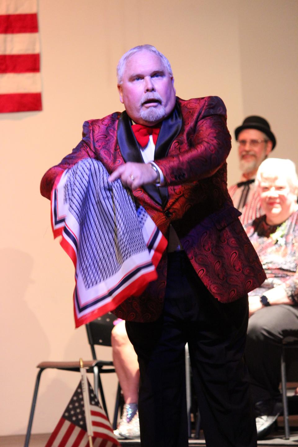 Dale "The Not So Great" Eickhoff attempted magic tricks that left audience members far from stunned and amazed during Thursday's opening night of the 2021 Mendon Kiwanis Showboat. The two-hour program drew about 60 people Thursday.