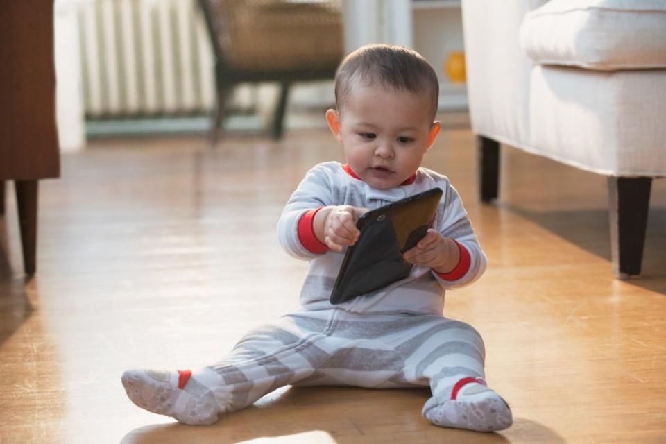 Baby with a tablet