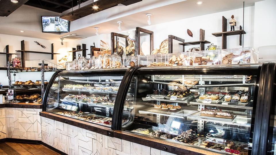 Case of bakery goods at Hilton Head Social Bakery