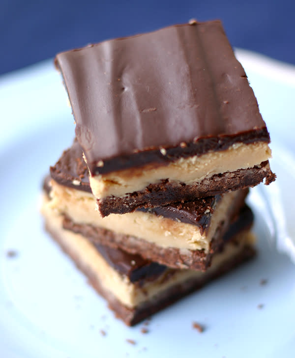 Peanut Butter Bars with Ganache Frosting