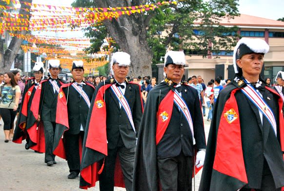 The Knights of Columbus Fraternal Association at the procession during the La Hermosa Festival 2012. (Photo by Gael Hilotin)