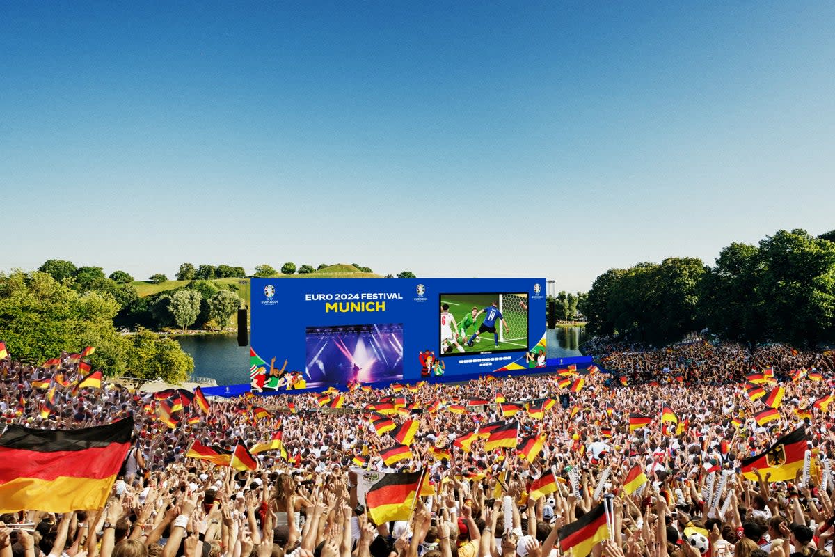 Big screens will go up in Munich for fans without match tickets  (Fan Zone Olympic Park)