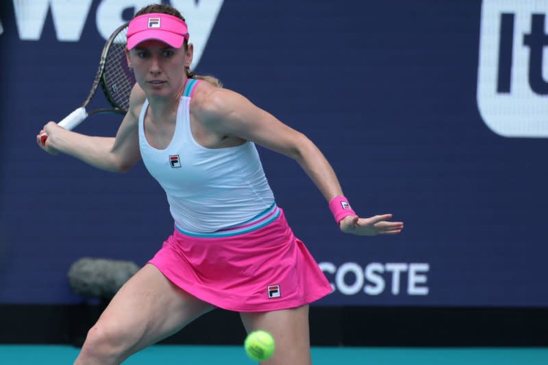 Russian Ekaterina Alexandrova (pictured) beat American Jessica Pegula in three sets Wednesday at the Miami Open. File Photo by Gary I Rothstein/UPI
