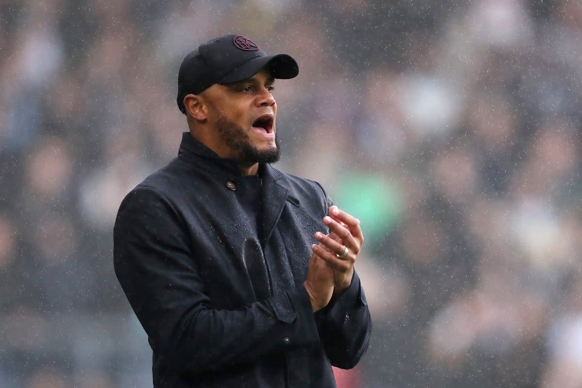 Clarets boss Vincent Kompany (Tim Markland/PA Wire)