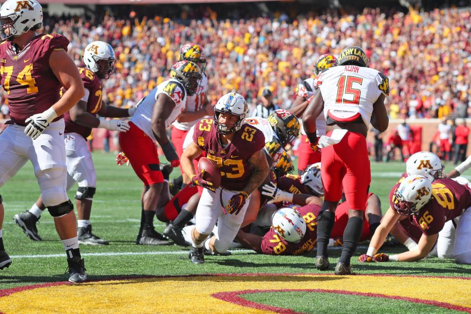 Shannon Brooks (23) is one of the holdovers who P.J. Fleck is counting on to lead Minnesota. (Getty)