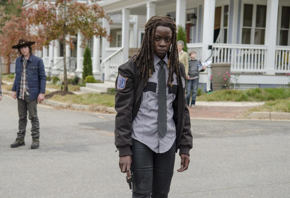 Michonne stands in Alexandria