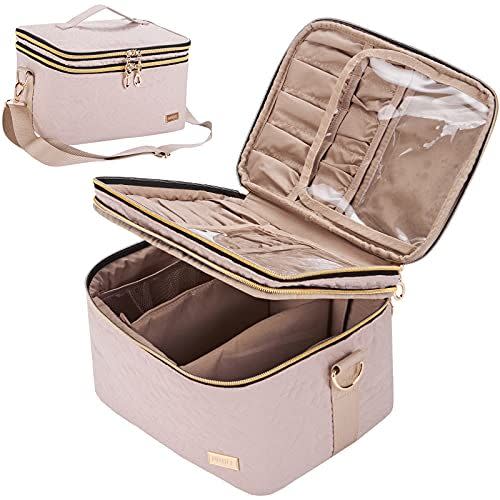 Pursen Classic Small Makeup Case, Gold Quilted