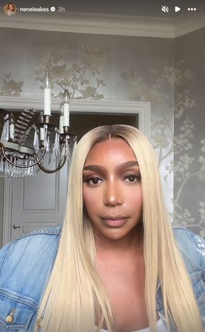 <p>Nene Leaks/ Instagram</p> NeNe Leakes speaking on her Instagram Story