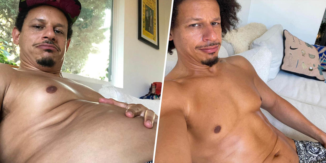 After losing weight and developing shredded abs, Eric André is now taking a different approach to eating and exercise. (@ericfuckingandre via Instagram)