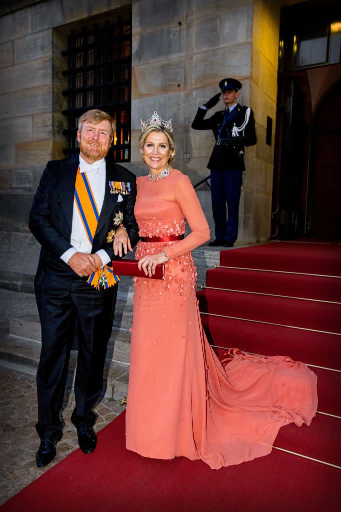 dutch royals attend the gala diner for diplomatic corps at royal palace in amsterdam