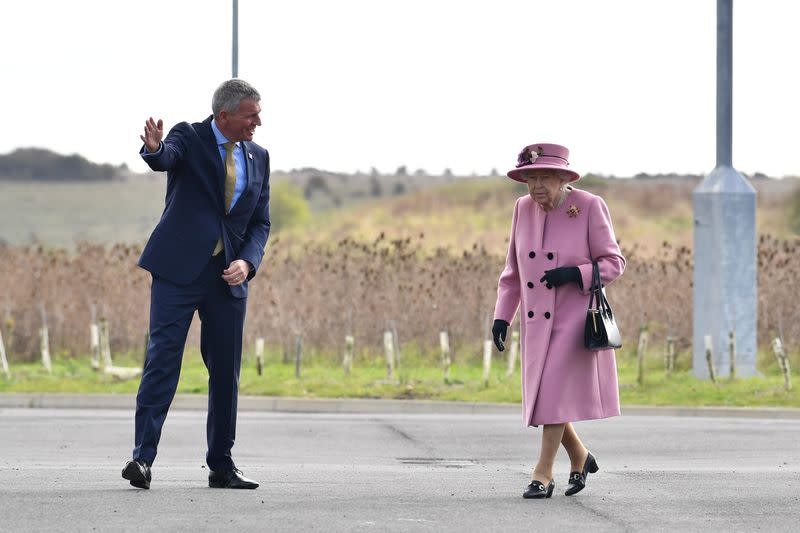 Britain's Queen Elizabeth visits Dstl near Salisbury