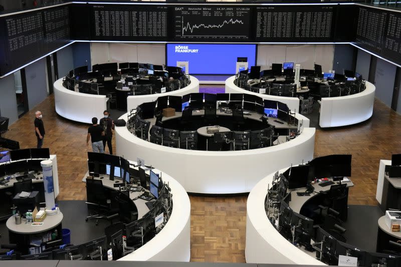 The German share price index DAX graph is pictured at the stock exchange in Frankfurt