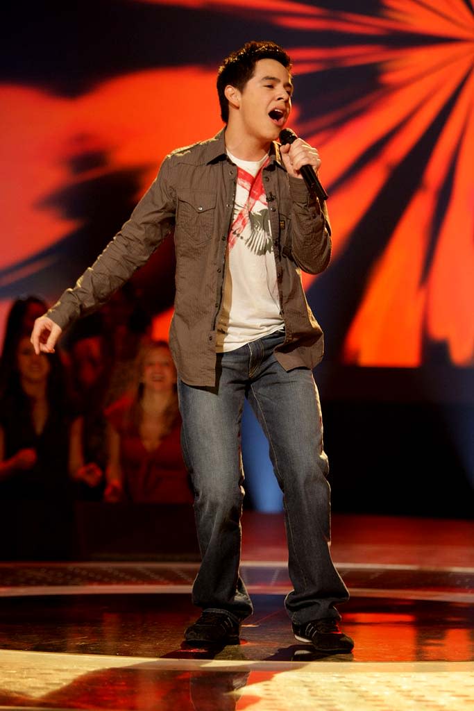 David Archuleta performs as one of the top 24 contestants on the 7th season of American Idol.