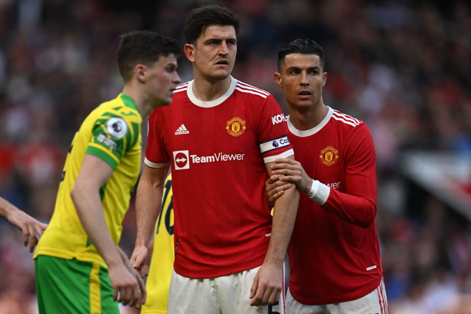 Both Harry Maguire (centre) and Cristiano Ronaldo (right) are at the crossroads of their Manchester United careers.