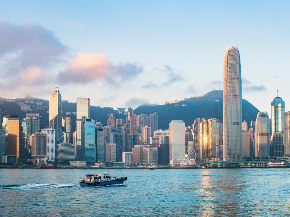 Victoria harbour at morning, Hong Kong