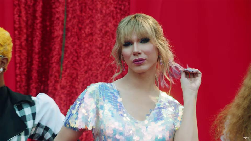 From Taylor Swift’s “You Need To Calm Down” music video off her upcoming new album “Lover”