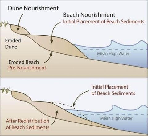 diagram of beach nourishment