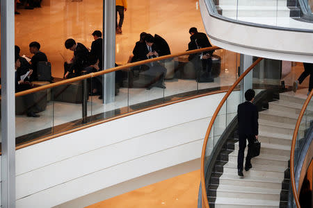 Jobseekers wait during the 2018 Japan Job Fair in Seoul, South Korea, November 7, 2018. REUTERS/Kim Hong-Ji/Files